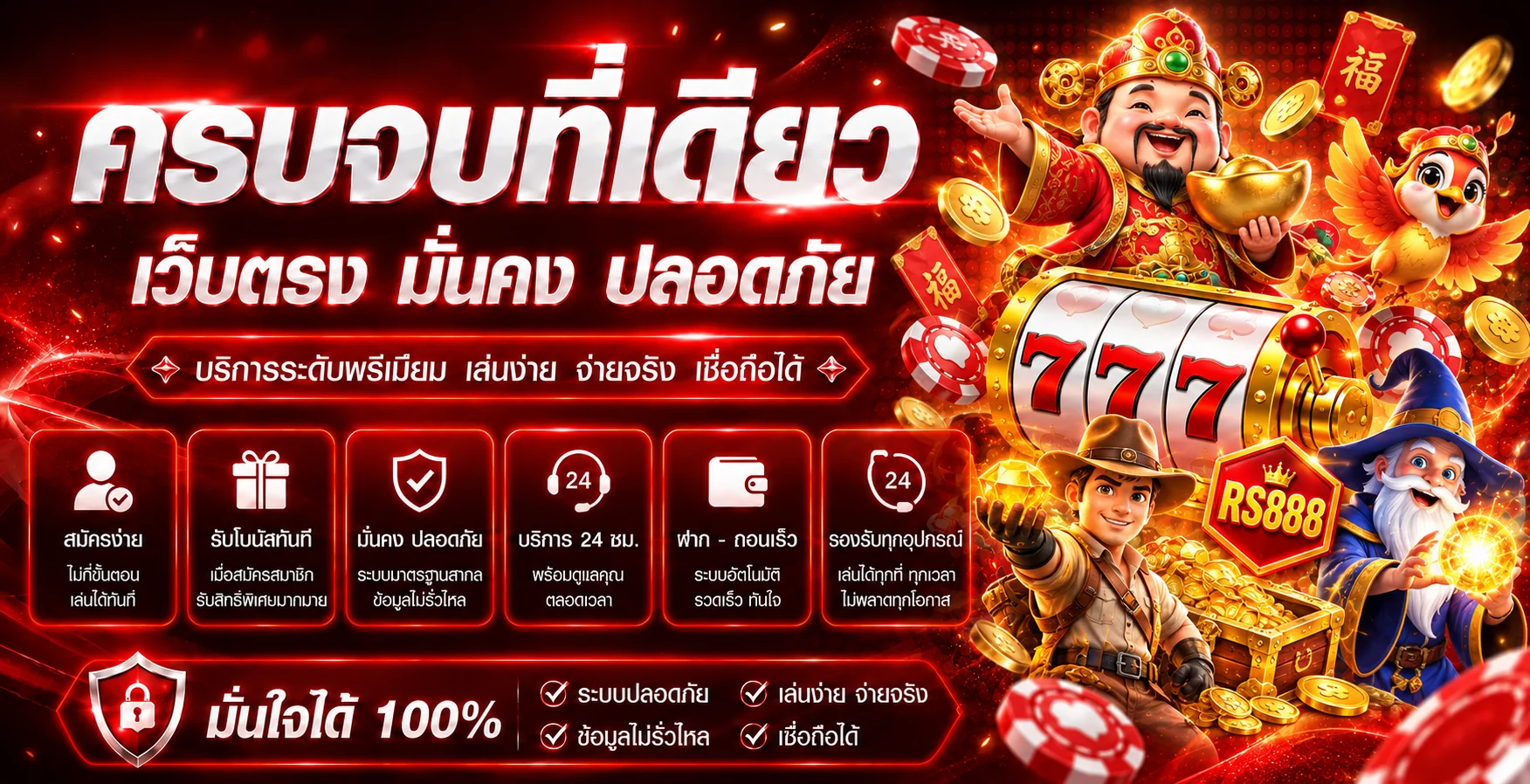แบนเนอร์ RS888 เว็บตรงและบริการเกมออนไลน์